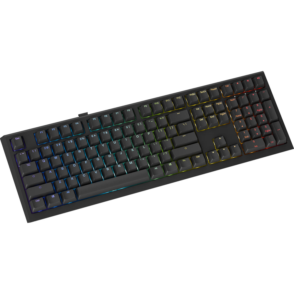Ducky one x wireless rgb mechanisch toetsenbord (zwart, us lay-out (qwerty), inductive, 100%, hot-swappable, pbt, 2.4 ghz | bluetooth | usb-c)