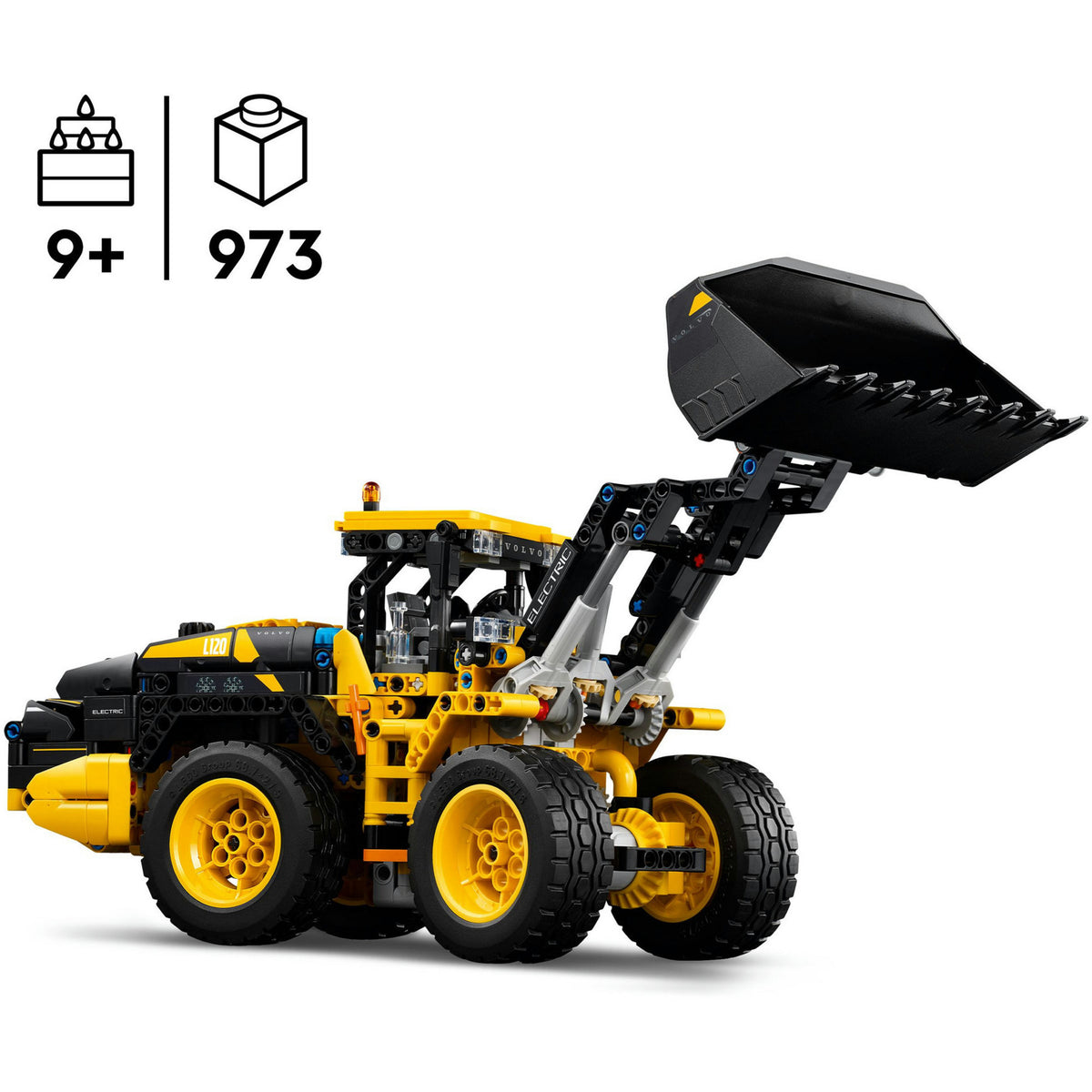 Lego technic volvo l120 electric wiellader speelgoed set - 42209