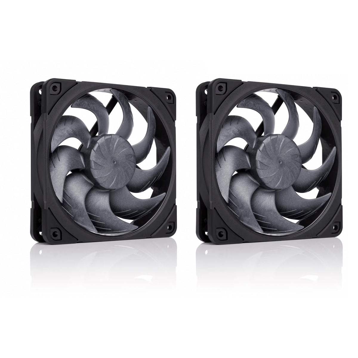 Noctua nf-a12x25 g2 pwm sx2-pp chromax.black case fans (zwart, 2 stuks, 120 x 120 x 25 mm)