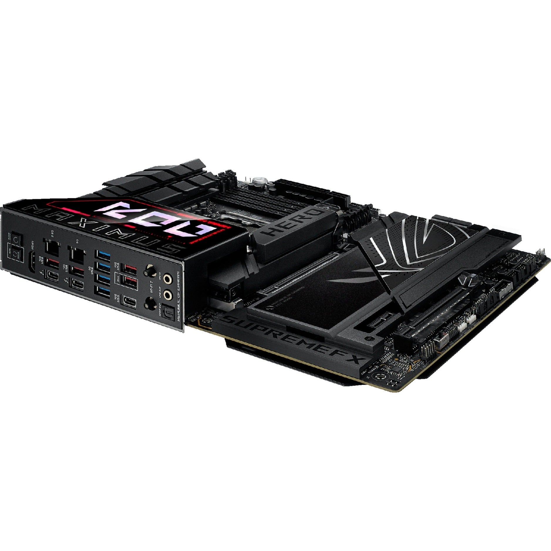 Asus rog maximus z890 hero socket 1851 moederbord (zwart, raid, 2.5gb-lan, 5gb-lan, wi-fi 7, bt, sound, atx)