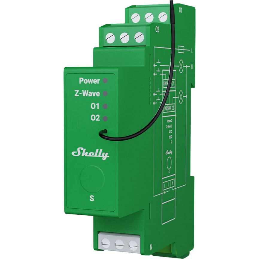 Shelly wave pro dimmer 2pm (groen)