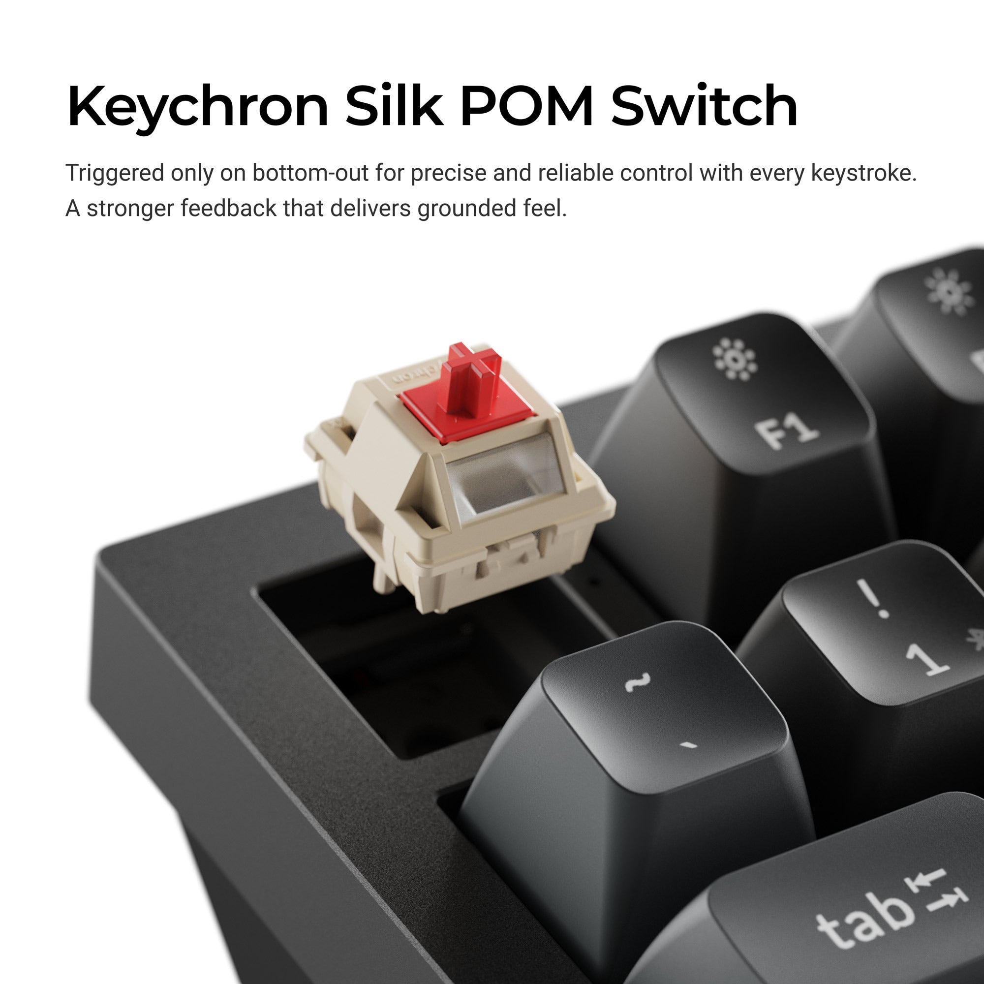 Keychron q3 ultra-m1 8k wireless custom mechanical keyboard (zwart, us lay-out (qwerty), silk pom red, 80% (tkl), rgb, hot swap, 8k, 2.4 ghz | bluetooth 5.2 | usb-c)