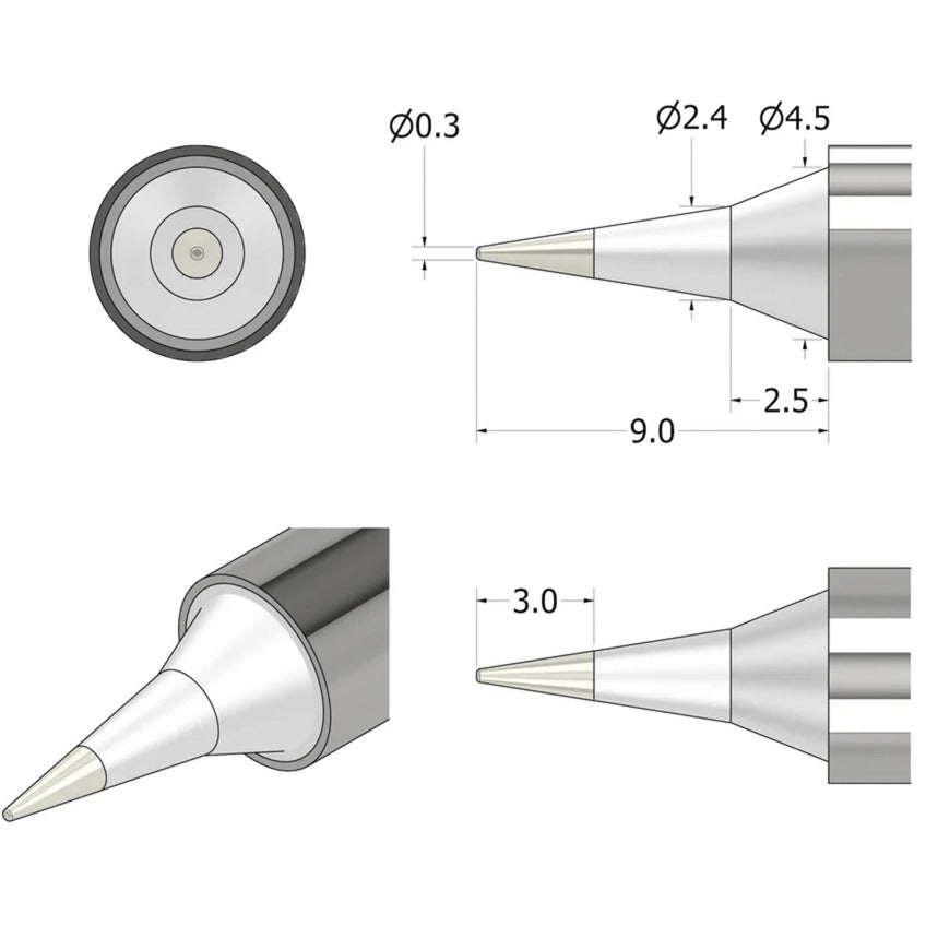 Ifixit fixhub soldeerpunt, fijn soldeerbout (zilver)