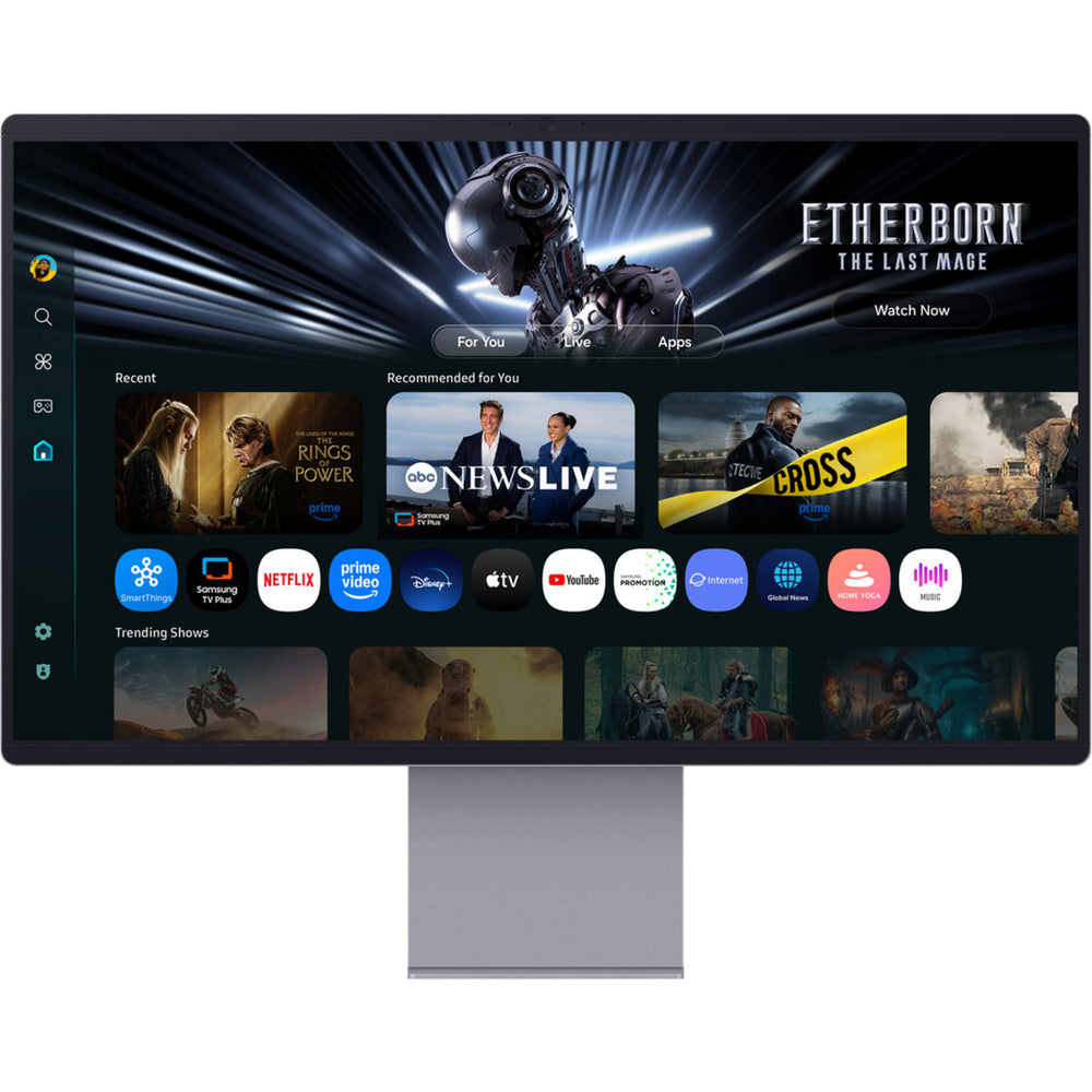 Samsung smart monitor m9 m90sf 32 4k uhd (zilver, hdmi, displayport, 2x usb-a, usb-c, wi-fi 5, bt, 165 hz)