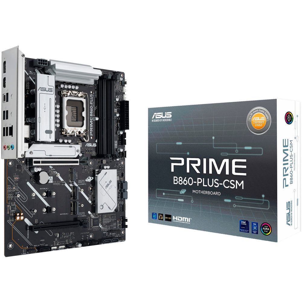 Asus prime b860-plus-csm socket 1851 moederbord (raid, 2.5 gb-lan, sound, atx)