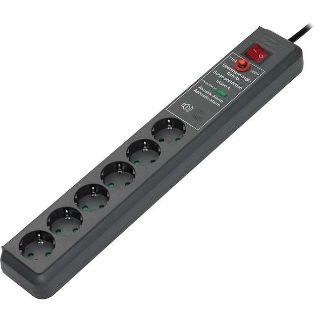 Brennenstuhl Brennenstuhl Secure-Tec 19500A + overspanningsbeveiliging 6x
