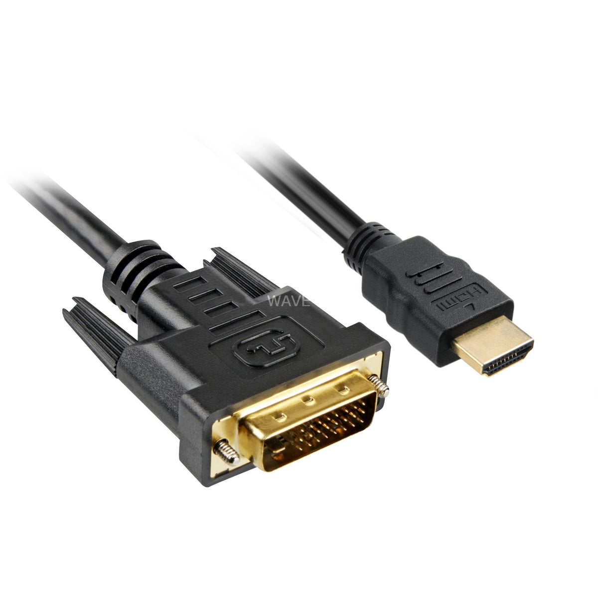 Sharkoon hdmi naar dvi-d adapterkabel (zwart, 2 meter, dual-link)