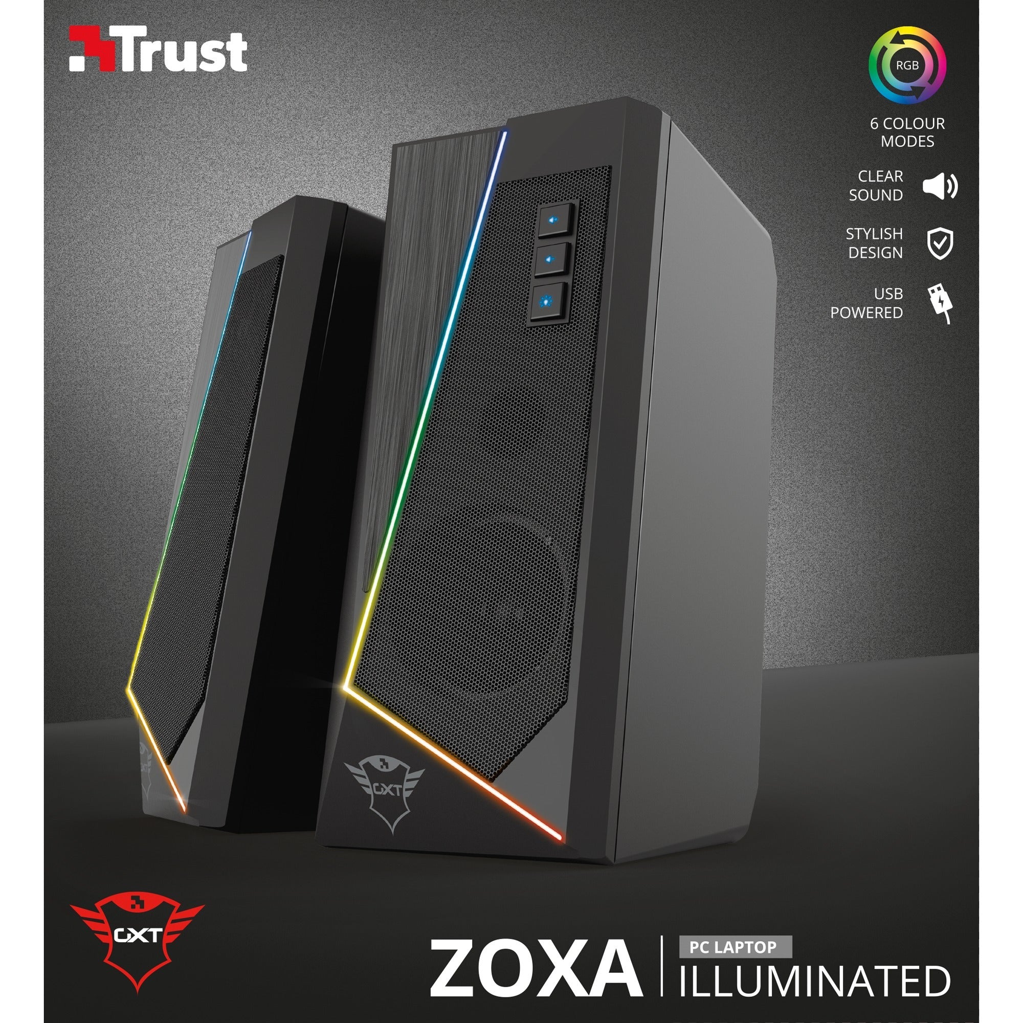 Trust Trust GXT 609 ZOXA RGB-verlichte luidsprekerset