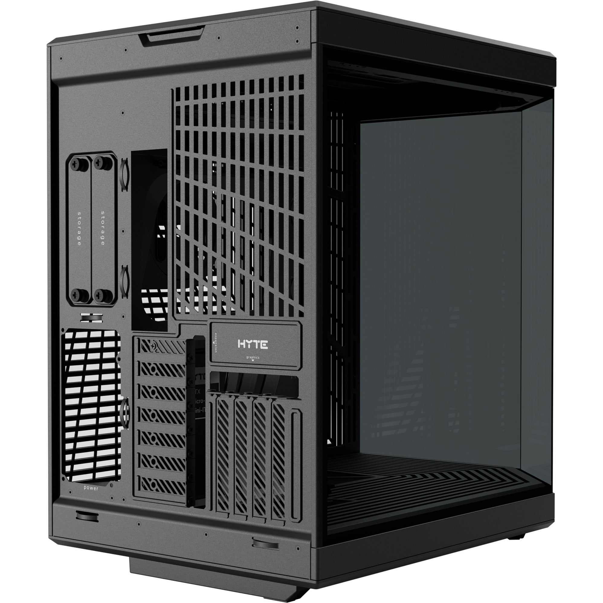 Hyte y70 midi tower behuizing (zwart | 2x usb-a | 1x usb-c | tempered glass)