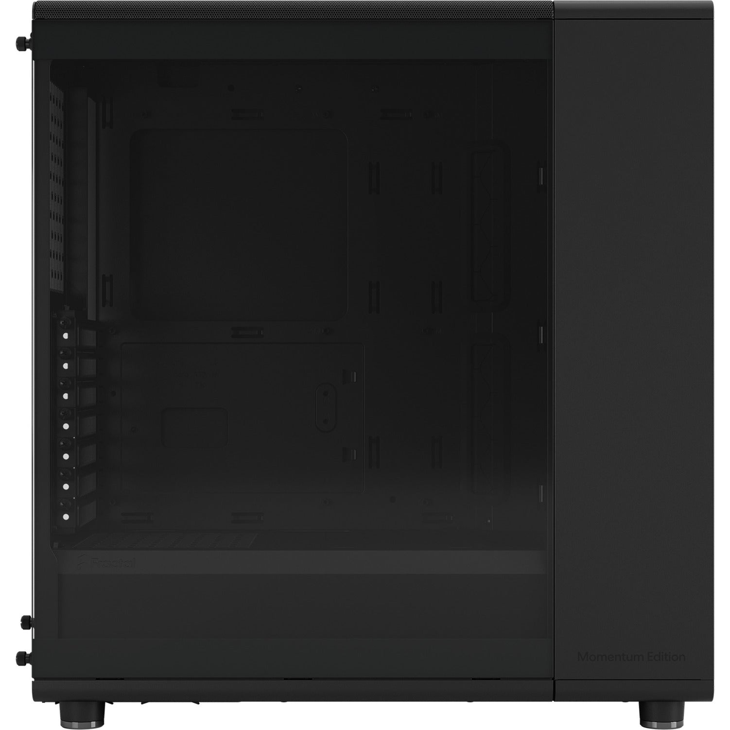 Fractal design north - momentum edition midi tower behuizing (zwart houtkleur | 2x usb-a | 1x usb-c | tempered glass)