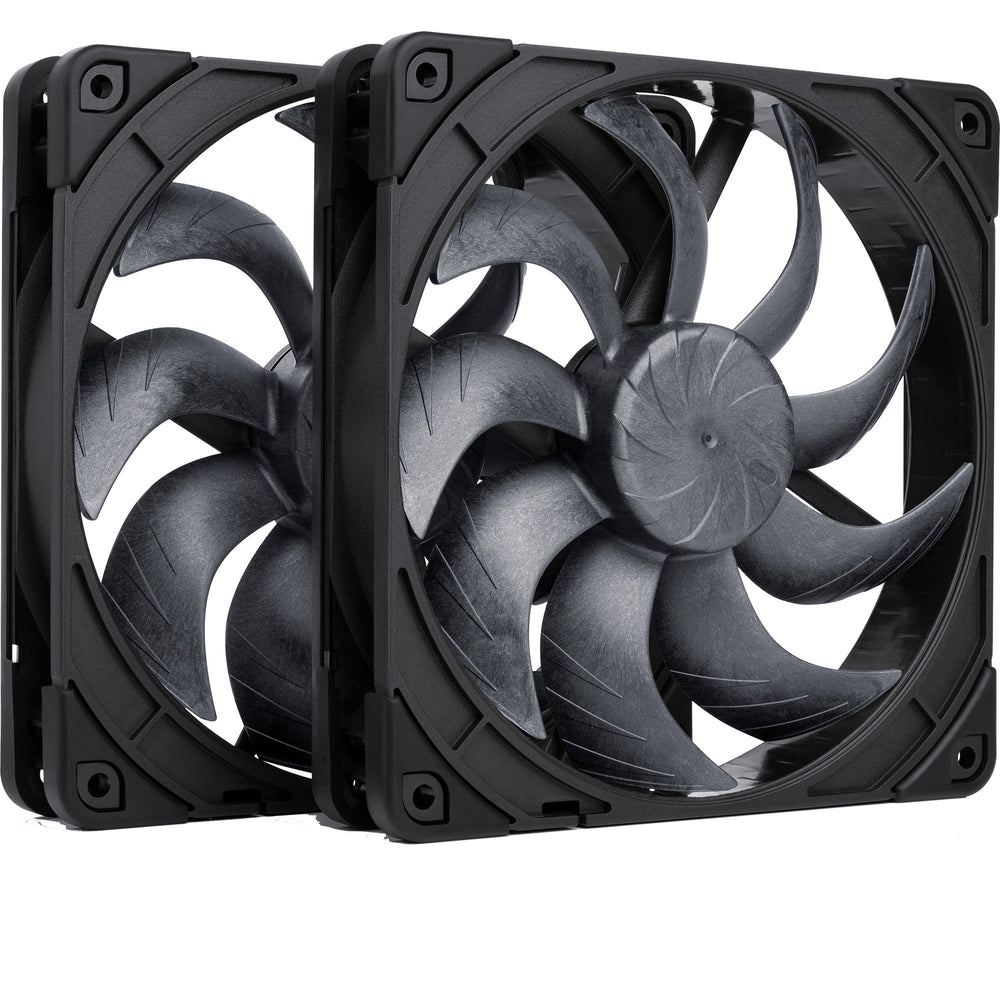 Noctua nf-a14x25 g2 pwm sx2-pp chromax.black case fans (zwart, 2 stuks, 140 x 140 x 25 mm)