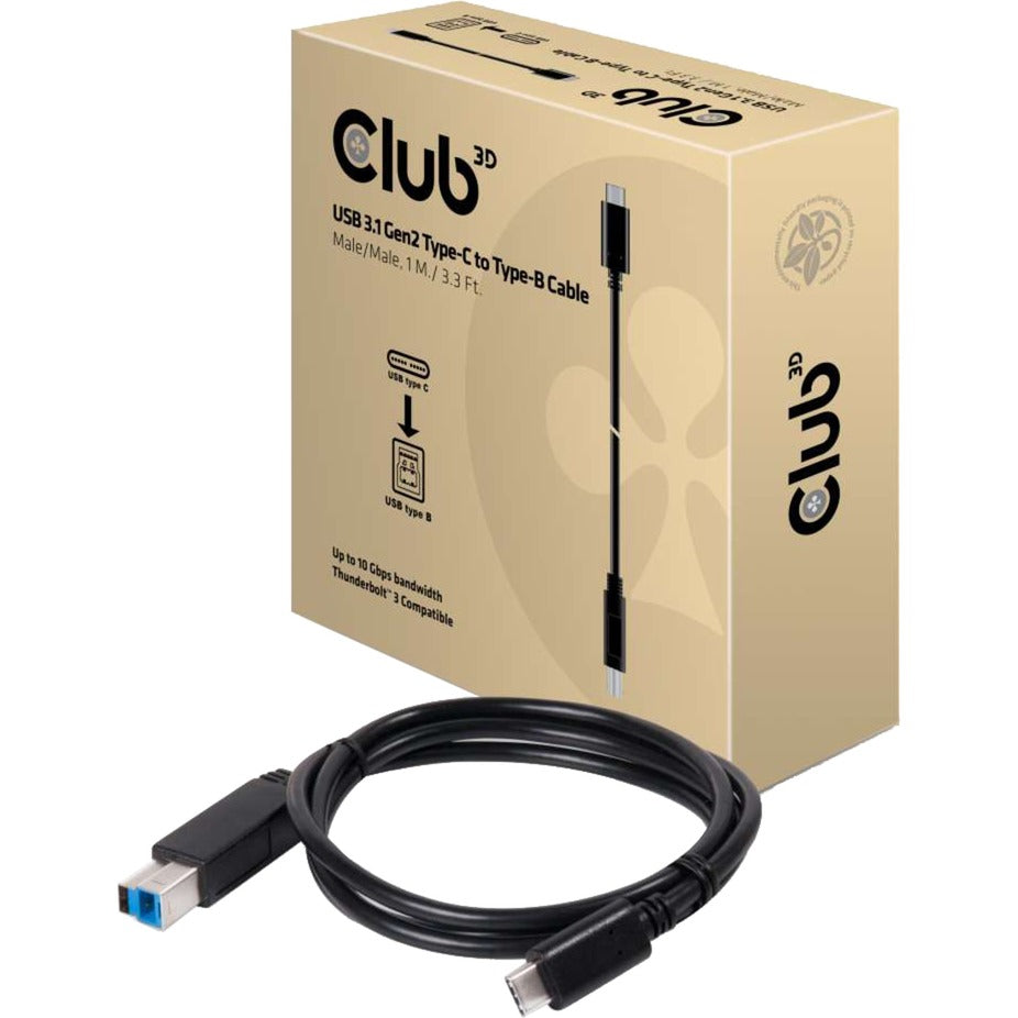 Club 3D Club 3D USB-C 3.1 Gen2 > USB-B MM