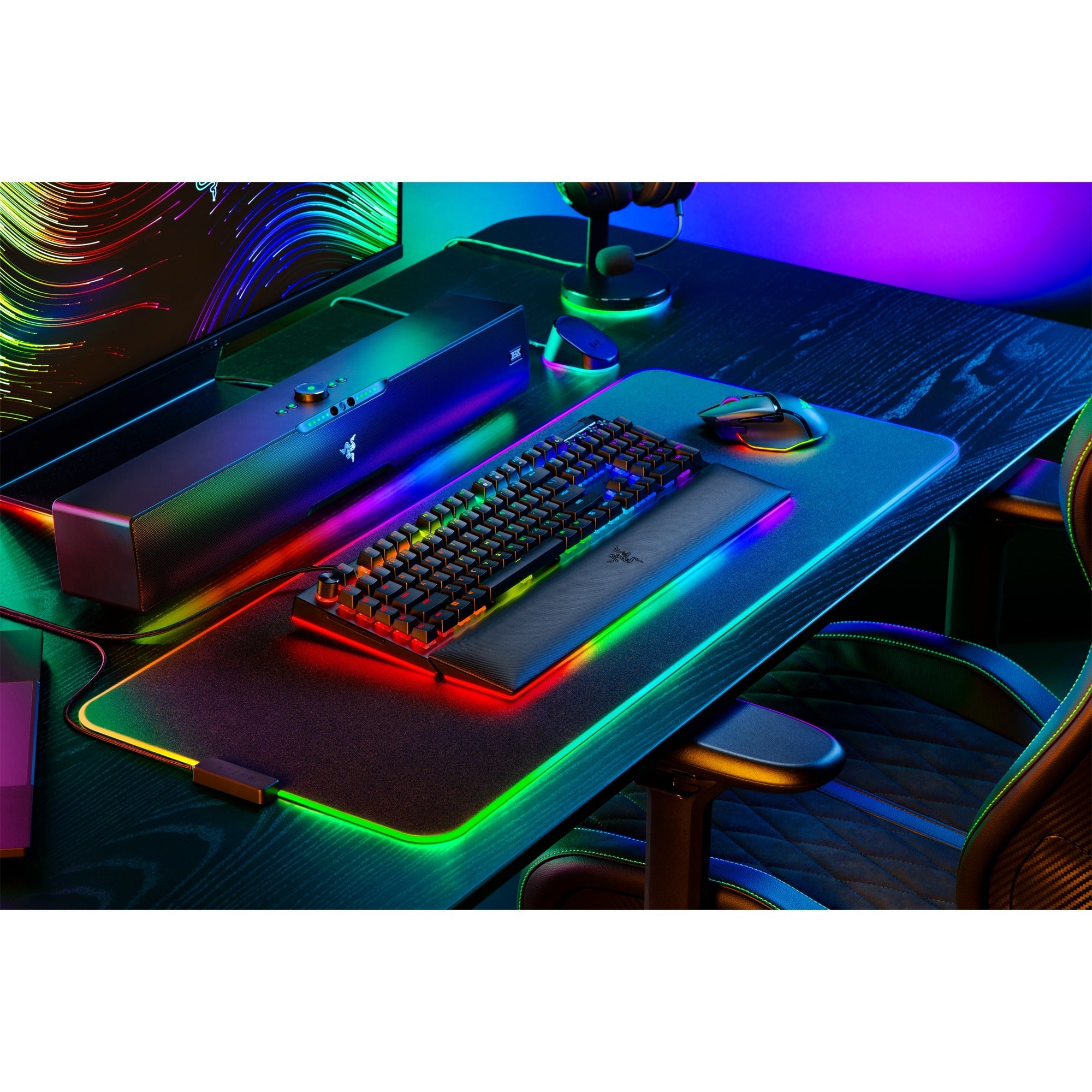 Razer blackwidow v4 pro rgb mechanisch gaming toetsenbord (zwart, us lay-out (qwerty), yellow, 100%)