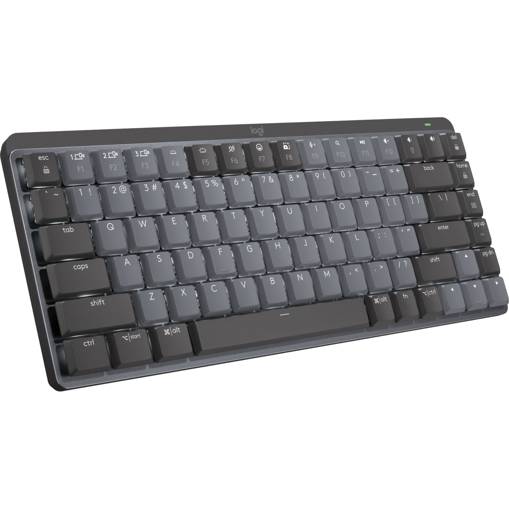 Logitech mx mechanical mini toetsenbord (zwart, us-international lay-out (qwerty), gl tactile, 80% (tkl), bluetooth)