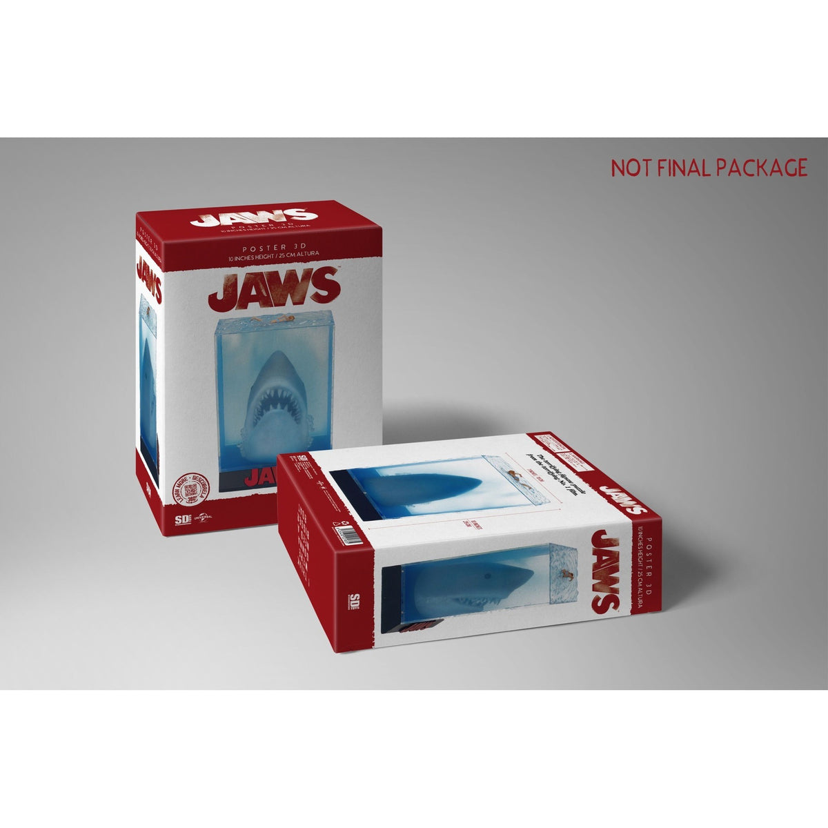 Sd toys jaws: 3d movie poster 10 inch statue decoratie