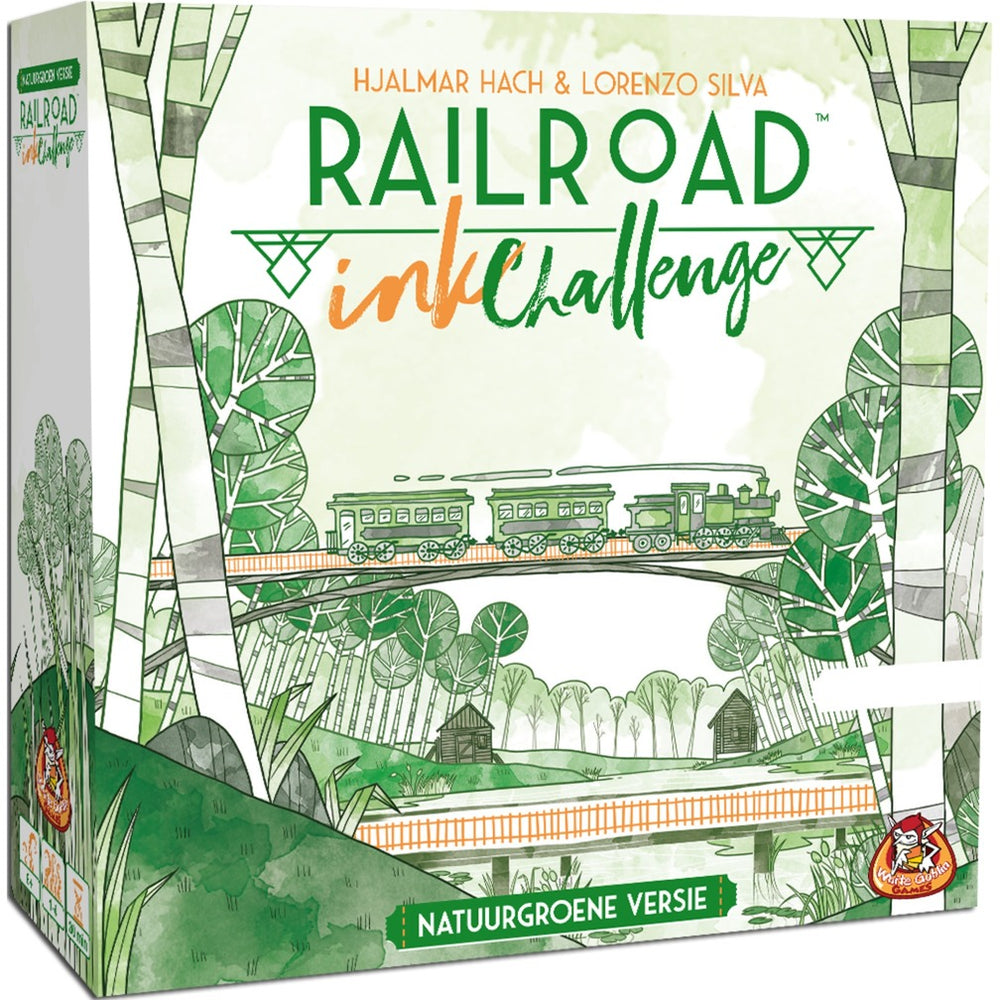 White goblin games railroad ink (natuurgroene versie) dobbelspel (nederlands, 1 - 4 spelers, 30 minuten, vanaf 8 jaar)