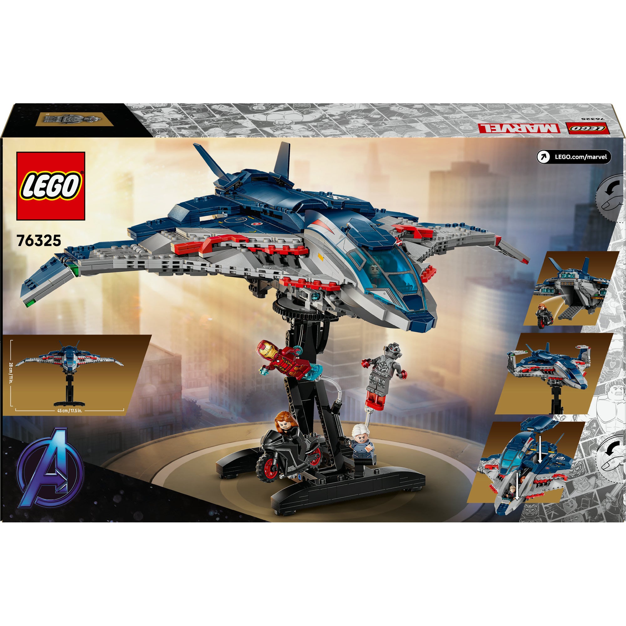Lego marvel - avengers: age of ultron quinjet constructiespeelgoed (76325)