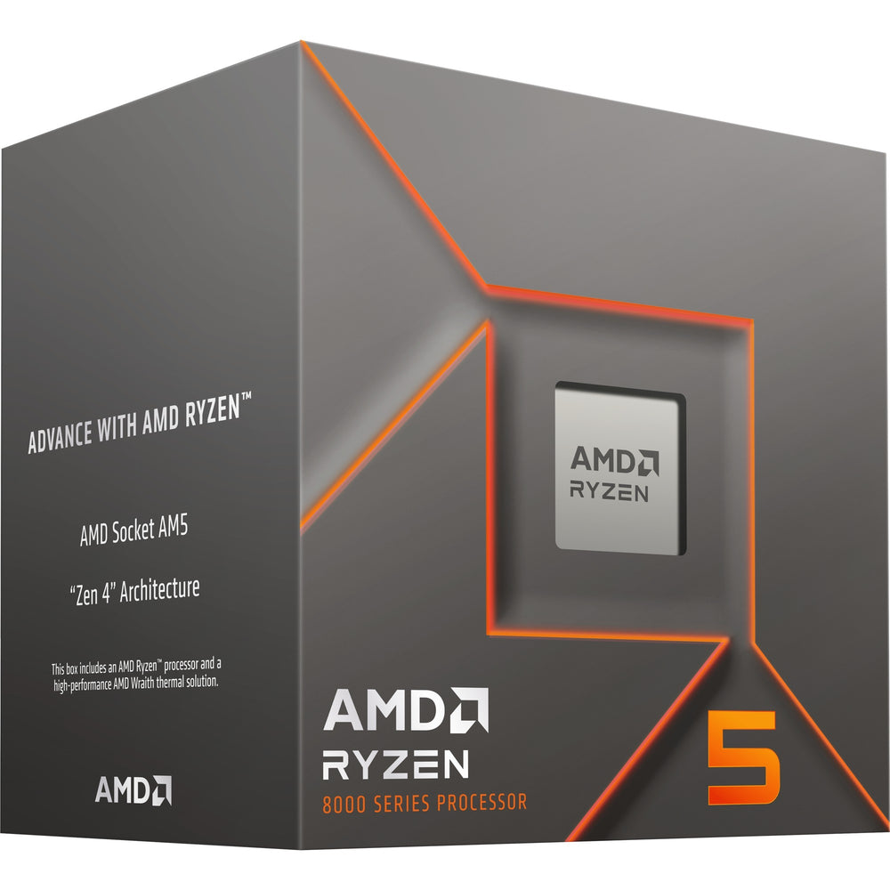 Amd ryzen 5 8400f, 4,2 ghz (4,7 ghz turbo boost) socket am5 processor (unlocked, wraith stealth, boxed)