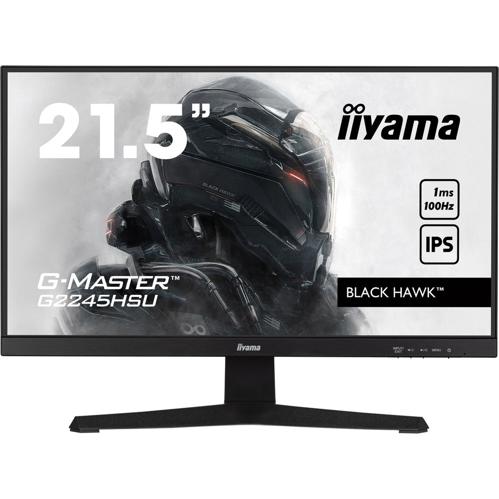 Iiyama g-master black hawk g2245hsu-b2 22 gaming monitor (zwart, hdmi, displayport, 2x usb-a, usb-b)