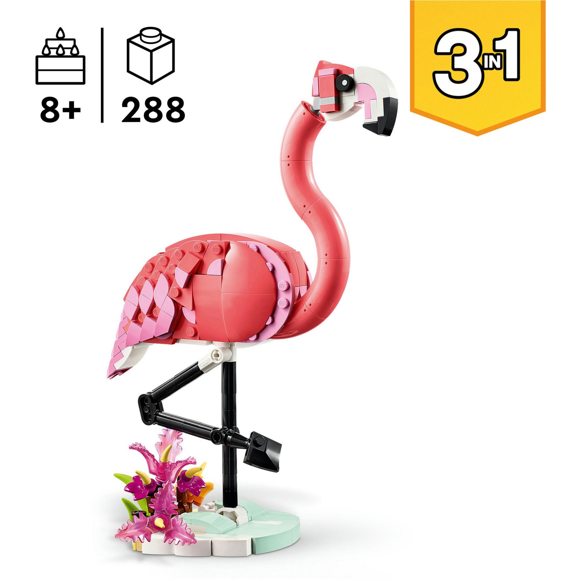 Lego ® creator 3in1 wilde dieren: roze flamingo set - 31170