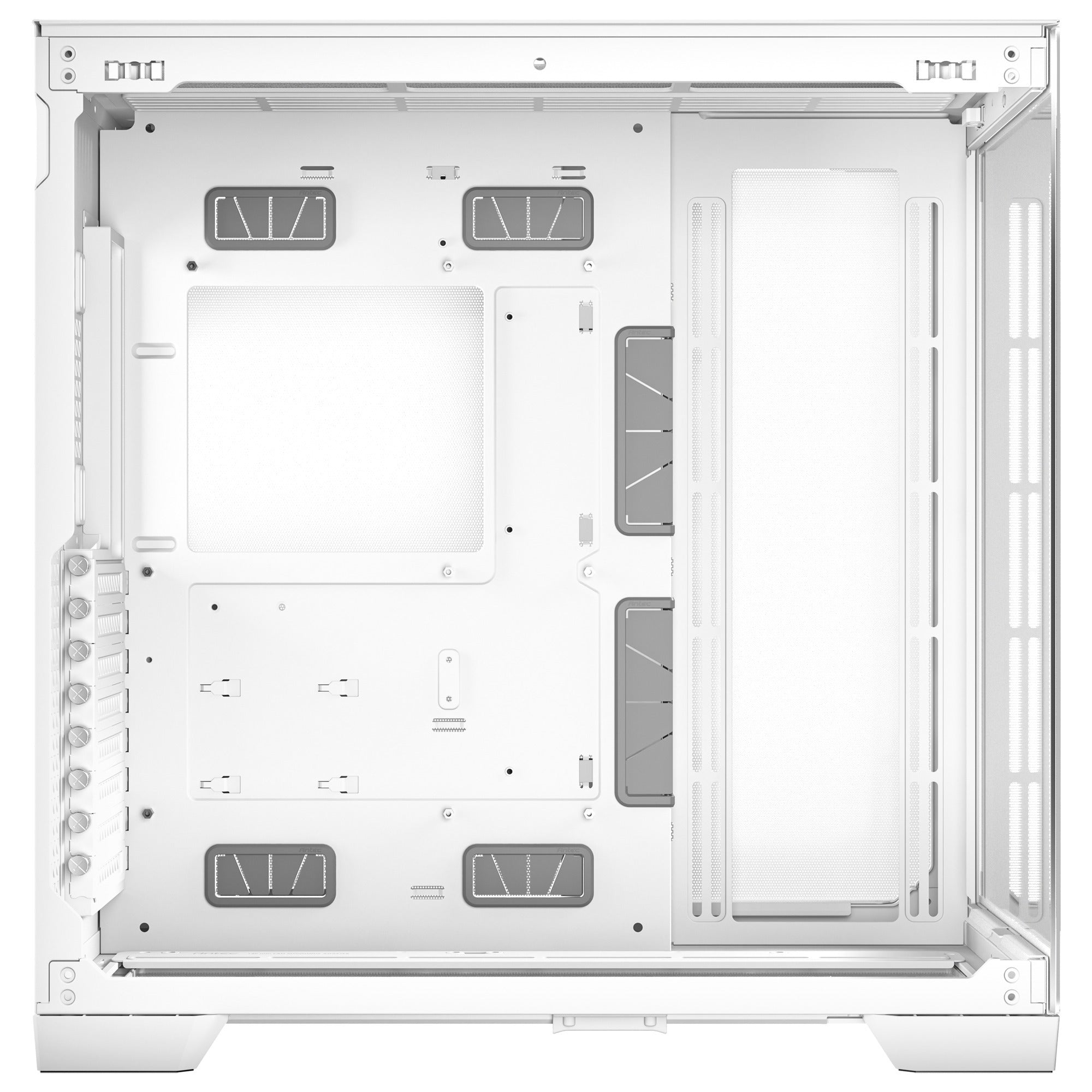 Antec c8 aluminum midi tower behuizing (wit zilver | 2x usb-a | 1x usb-c | tempered glass)