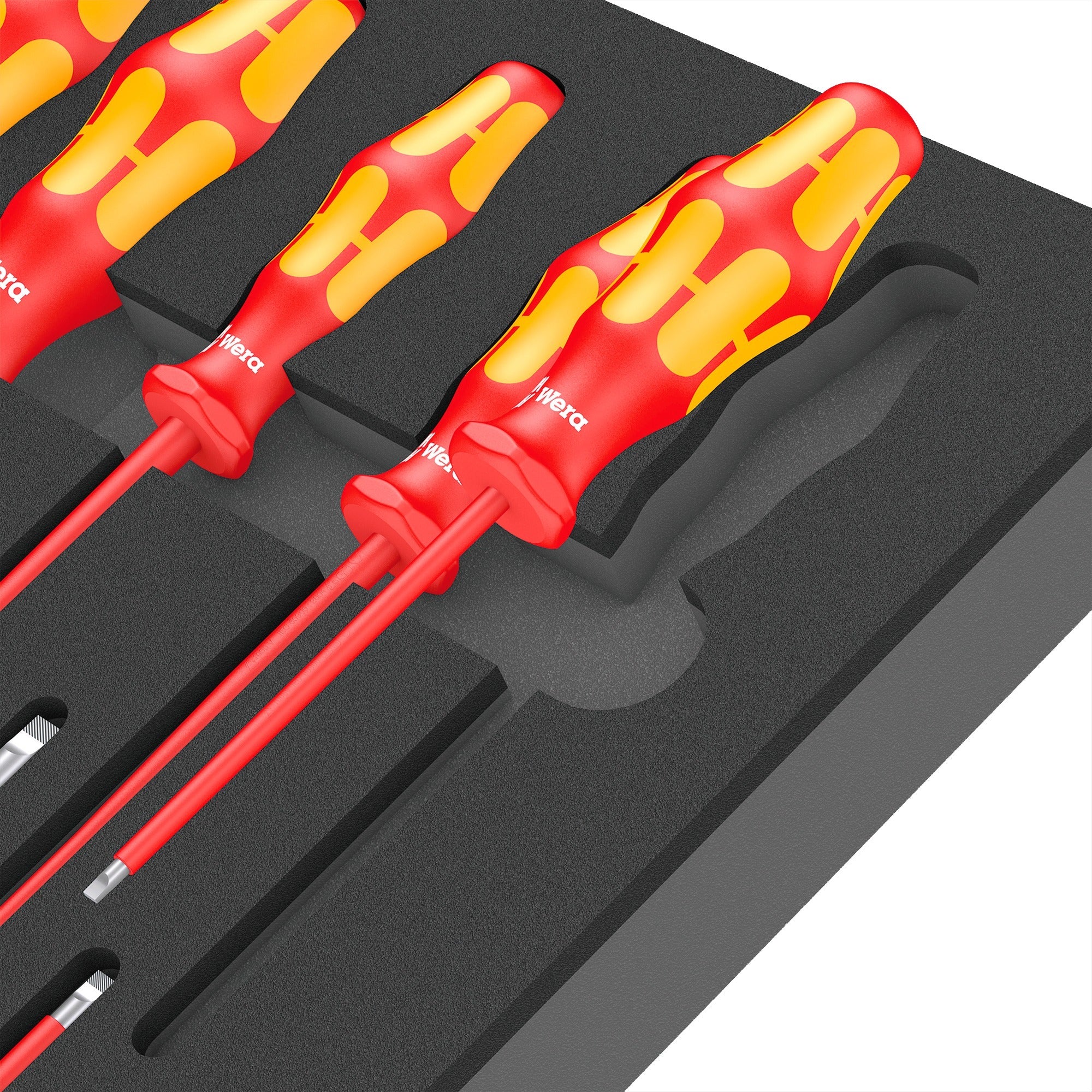 Wera 9711 Foam Insert with VDE Screwdrivers Set 1, 16 pieces (black grey, in foam insert for tool trolley)