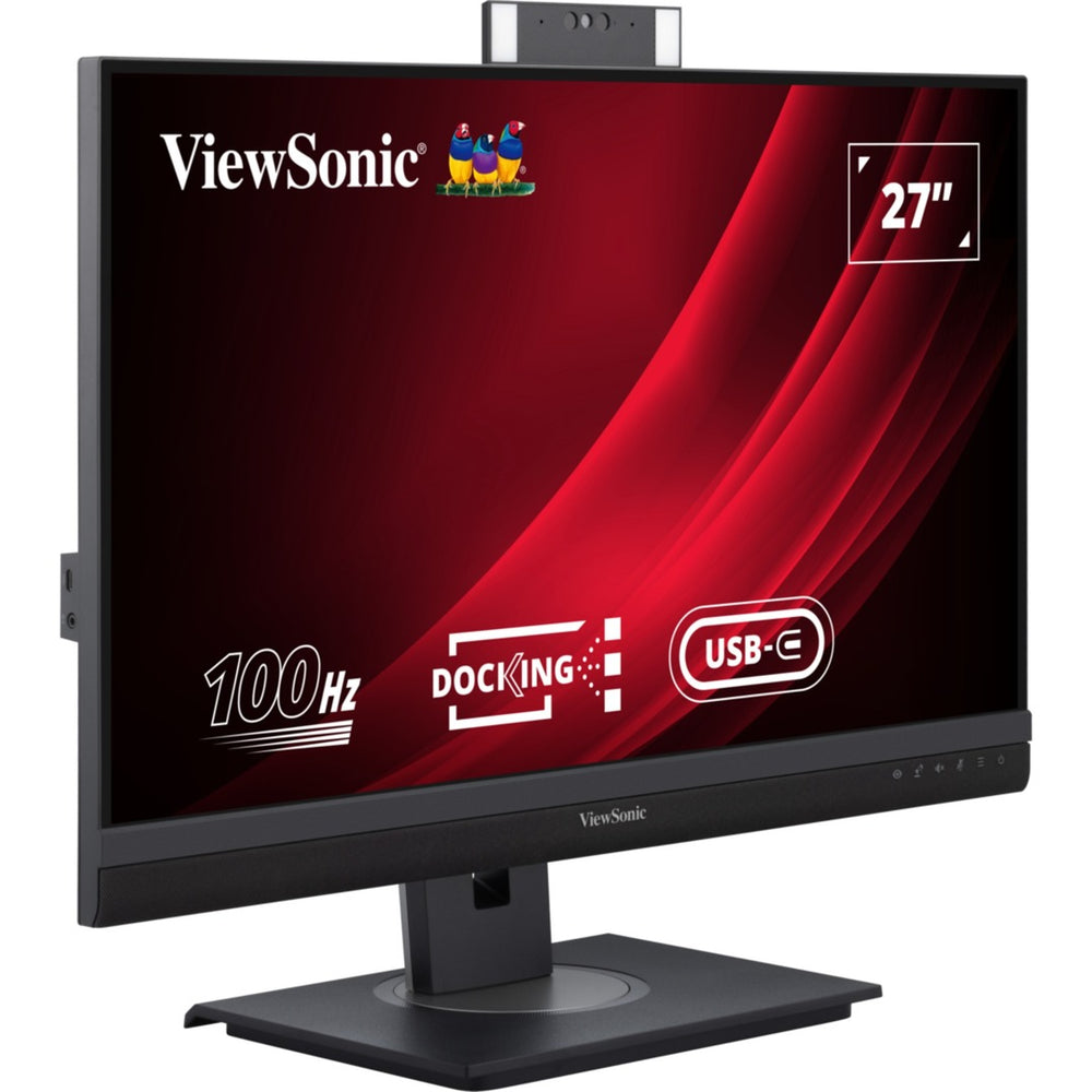 Viewsonic video conferencing docking monitor vg2757v-2k 27 (zwart (mat) grijs, 1x hdmi, 1x displayport, usb-a, usb-c, audio)