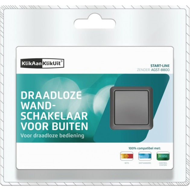 Klikaanklikuit draadloze opbouwschakelaar voor buiten - agst-8800 nl