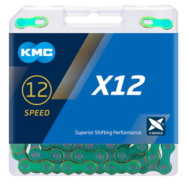 Sram ketting kmc x12 gewaxt 126 schakels - aurora groen