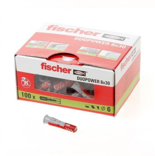 Fischer duopower plug 6x30 - 100 stuks - 535453
