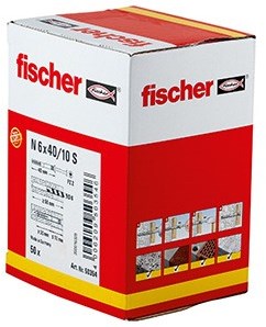 Fischer n 6x40 10 s nagelplug (50) 50 st - 50354