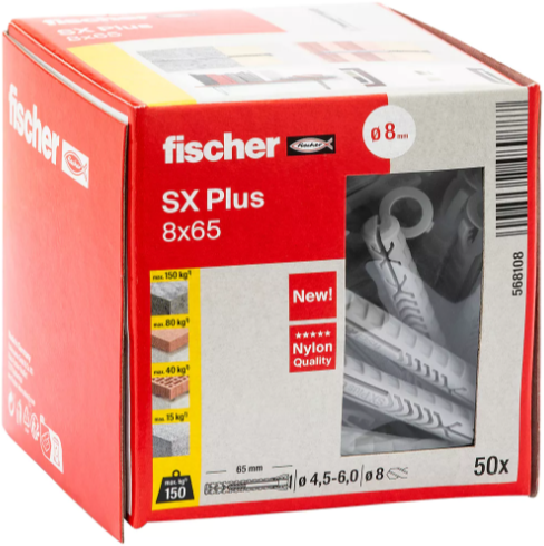 Fischer plug sx plus 8 x 65 - 568108