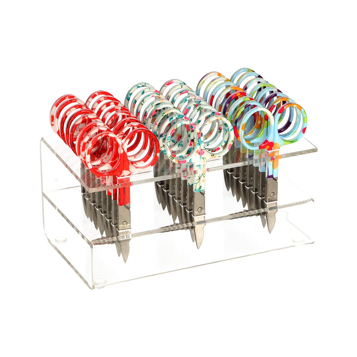 Gezichtsnagel nagelschaar bloemen assorti display 24 stuks