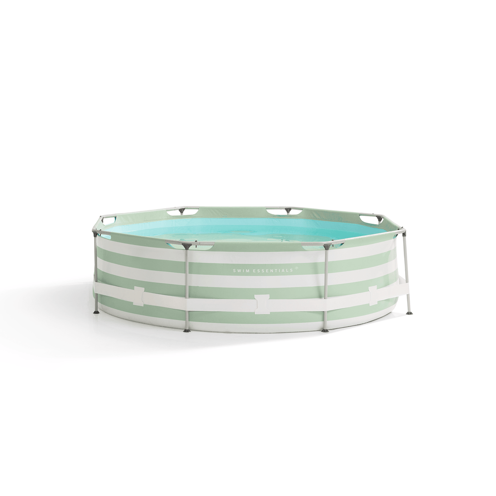 Essentie | groen wit opzet zwembad 305x76 cm incl. opzetstuk accessoires