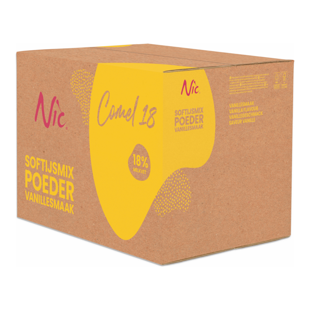 Nic frusco ijsmix poeder comel 18% (14x 1kg)