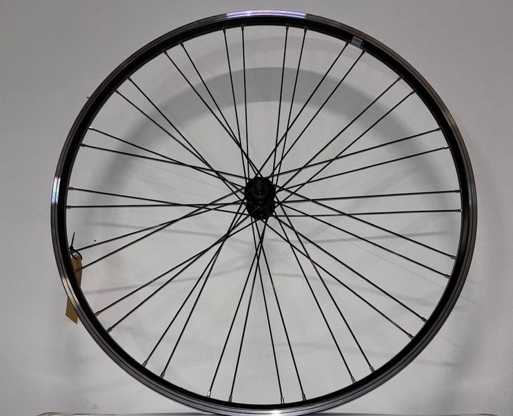 Voorwiel 28 inch vision zwart shimano geslepen 2x18