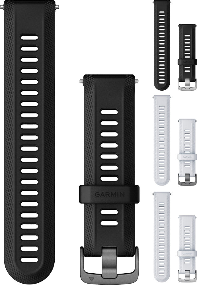 Garmin forerunner® 955 965 silicone band 22mm | white grey slate