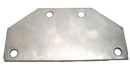 Plaque adaptatrice feu arrière 95 x 45 mm gris inox