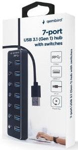 Enzo gembird usb 3.1 hub 7 poorts - 9510509