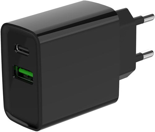 Enzo gembird usb + usb-c snellader 20w zwart - a9540150
