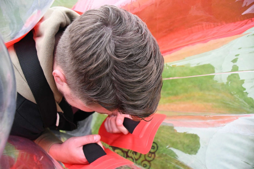 Bubbelvoetbal 120 cm PVC Rood