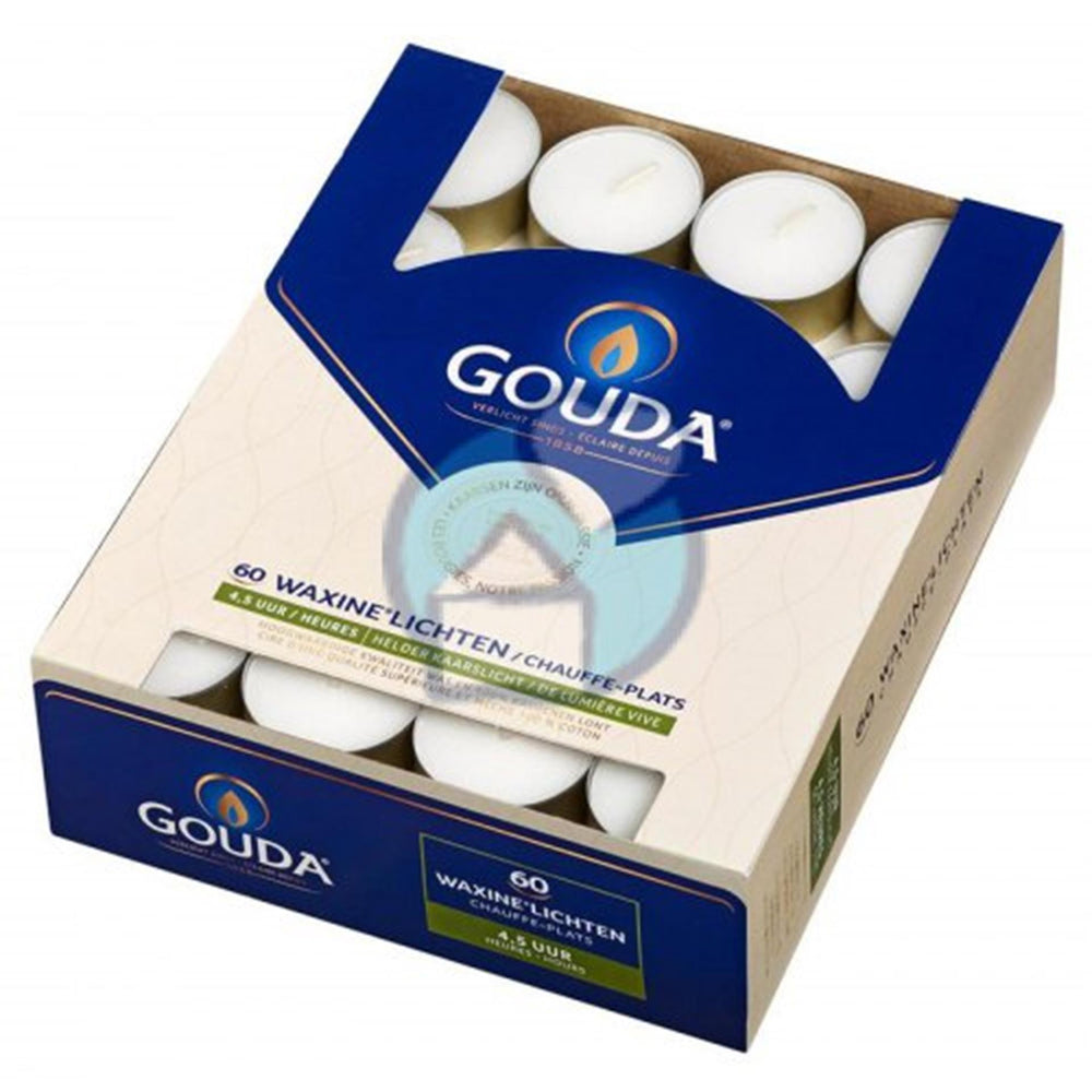 Gouda waxinelicht 4,5 uur box a 60 stuks wit