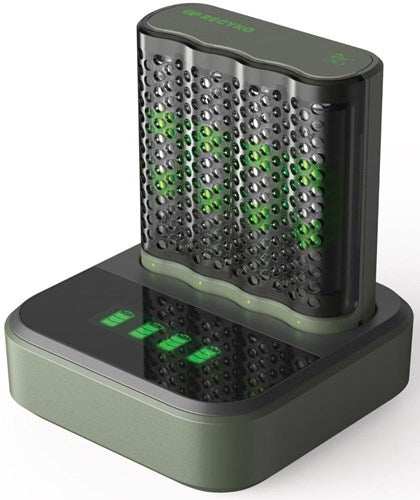 Gp batterijlader usb 2h met 4x2600ma aa batterij + dock - 3503072