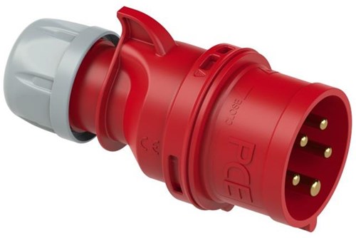 Gp cee 5p 32a 400v stekker rood - 6313170
