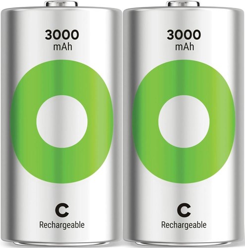 Gp nimh oplaadbare batterij c 3000ma blister(2) - 3311460