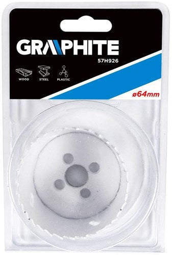 Graphite gatenboor 64 x 38 mm - 6480365