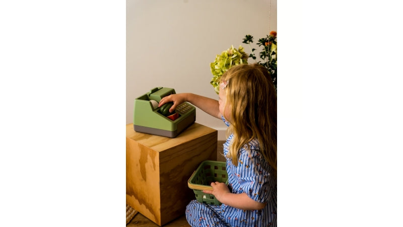 Dantoy kassa met winkelmandje en accessoires
