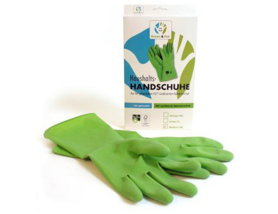 Groene en eerlijke huishoudhandschoen - m - natuurrubber