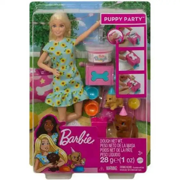 Barbie puppyfeestje inclusief 2 hondjes en accessoires