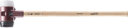 Halder voorhamer | hoofd-d. 80 mm lengte 800 mm | superplastic wit rubber zwart | middelhard hickory | 1 stuk - 3027.081 3027.081